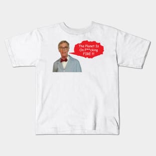 Angry Bill Nye - Alert Message Kids T-Shirt